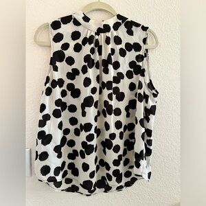 Black and White Polkadot Blouse